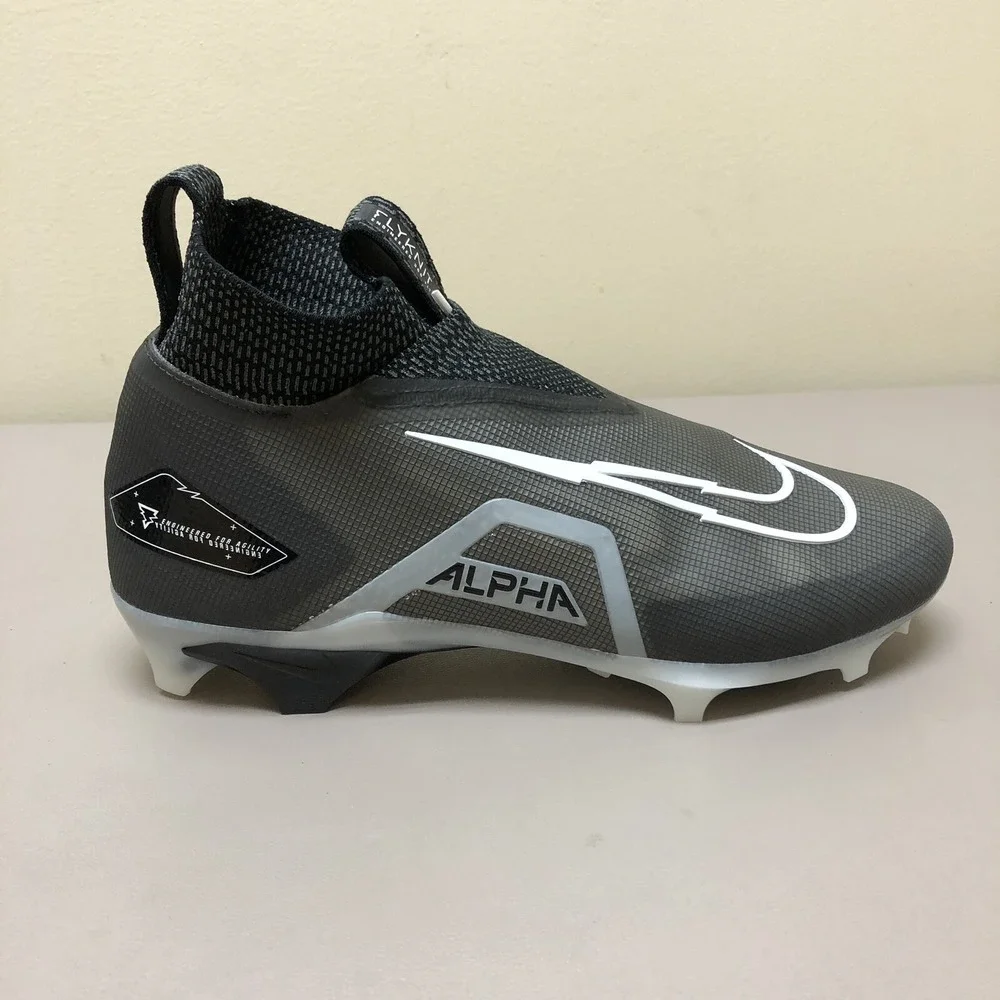 Nike Alpha Menace Elite 3 Flyknit Football Cleats Mens 11.5 Black CT6648-001 NEW